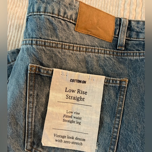 Cotton:On Low Rise Vintage Straight Distressed Jeans Women’s 34 US SIZE 12 - Picture 9 of 15